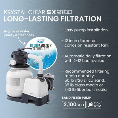 INTEX Ultra XTR 22 ft x 48 in Above Ground Pool Set, Round Swimming Pool