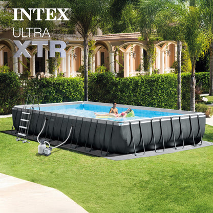 INTEX Ultra XTR 32 ft x 16 ft 52 in Above Ground Pool Set, Rectangular Swimming Pool